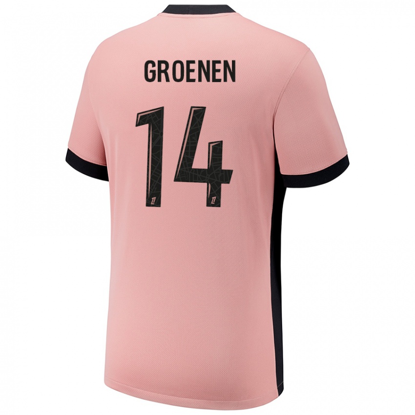 Mænd Jackie Groenen #14 Rust Lyserød Tredje Sæt Spillertrøjer 2024/25 Trøje T-Shirt