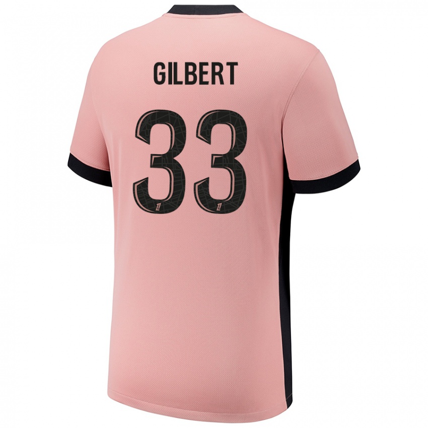 Mænd Tara Elimbi Gilbert #33 Rust Lyserød Tredje Sæt Spillertrøjer 2024/25 Trøje T-Shirt