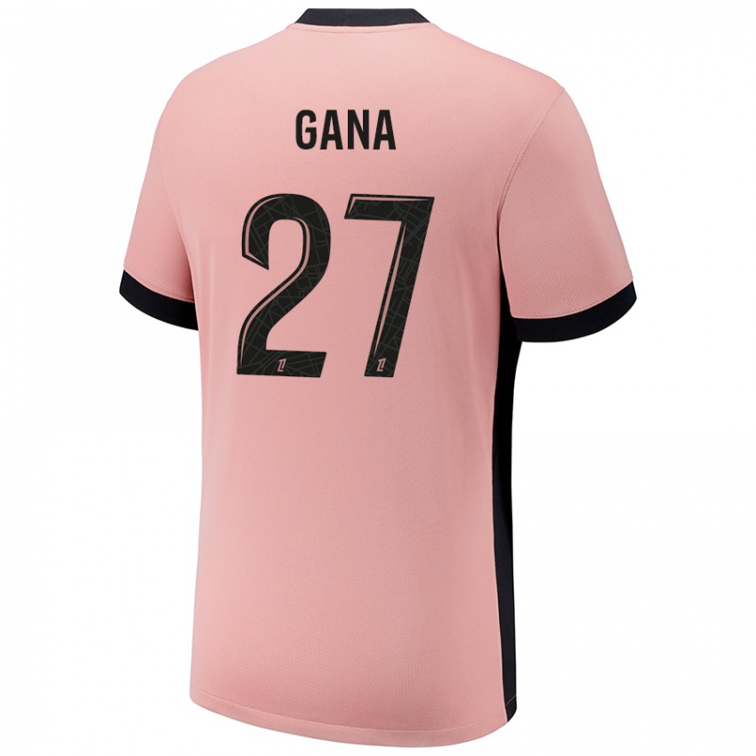 Mænd Idrissa Gana Gueye #27 Rust Lyserød Tredje Sæt Spillertrøjer 2024/25 Trøje T-Shirt