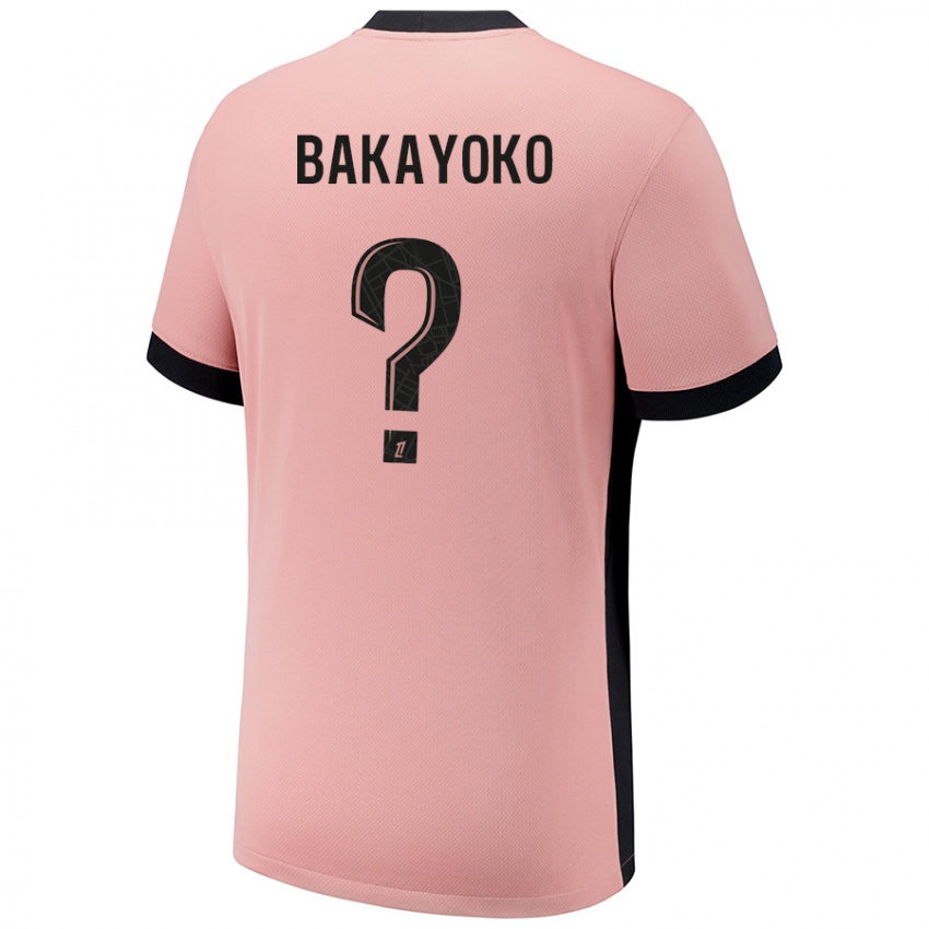 Mænd Ibrahim Bakayoko #0 Rust Lyserød Tredje Sæt Spillertrøjer 2024/25 Trøje T-Shirt