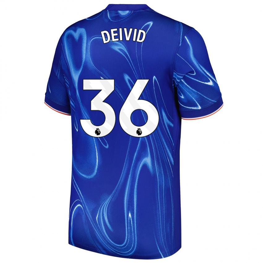 Kvinder Deivid Washington #36 Blå Hvid Hjemmebane Spillertrøjer 2024/25 Trøje T-Shirt