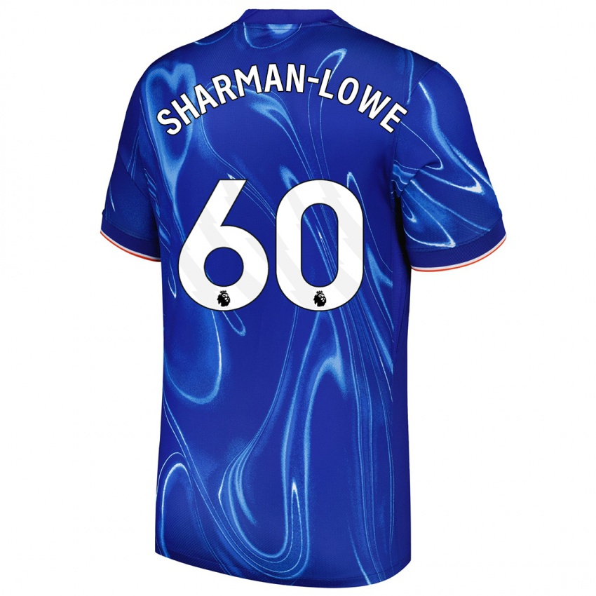 Kvinder Teddy Sharman-Lowe #60 Blå Hvid Hjemmebane Spillertrøjer 2024/25 Trøje T-Shirt