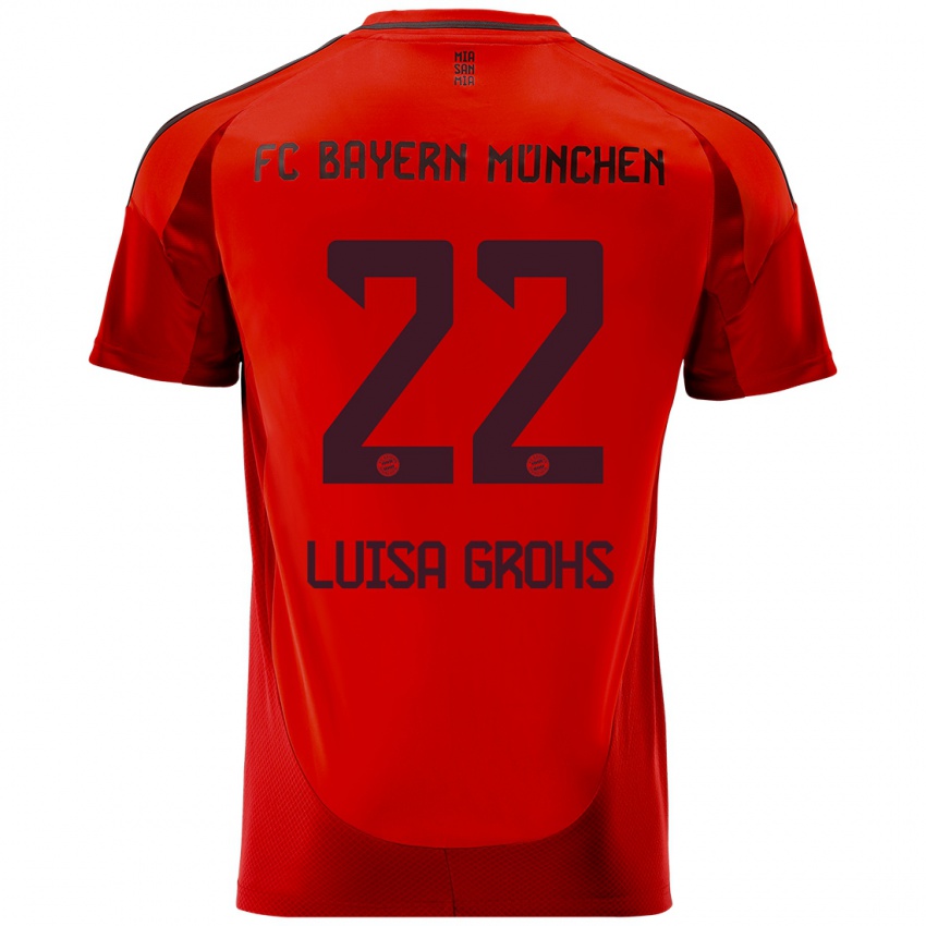 Kvinder Maria Luisa Grohs #22 Rød Hjemmebane Spillertrøjer 2024/25 Trøje T-Shirt