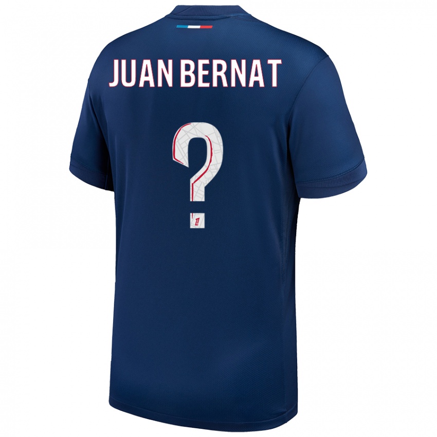 Kvinder Juan Bernat #0 Marineblå Hvid Hjemmebane Spillertrøjer 2024/25 Trøje T-Shirt