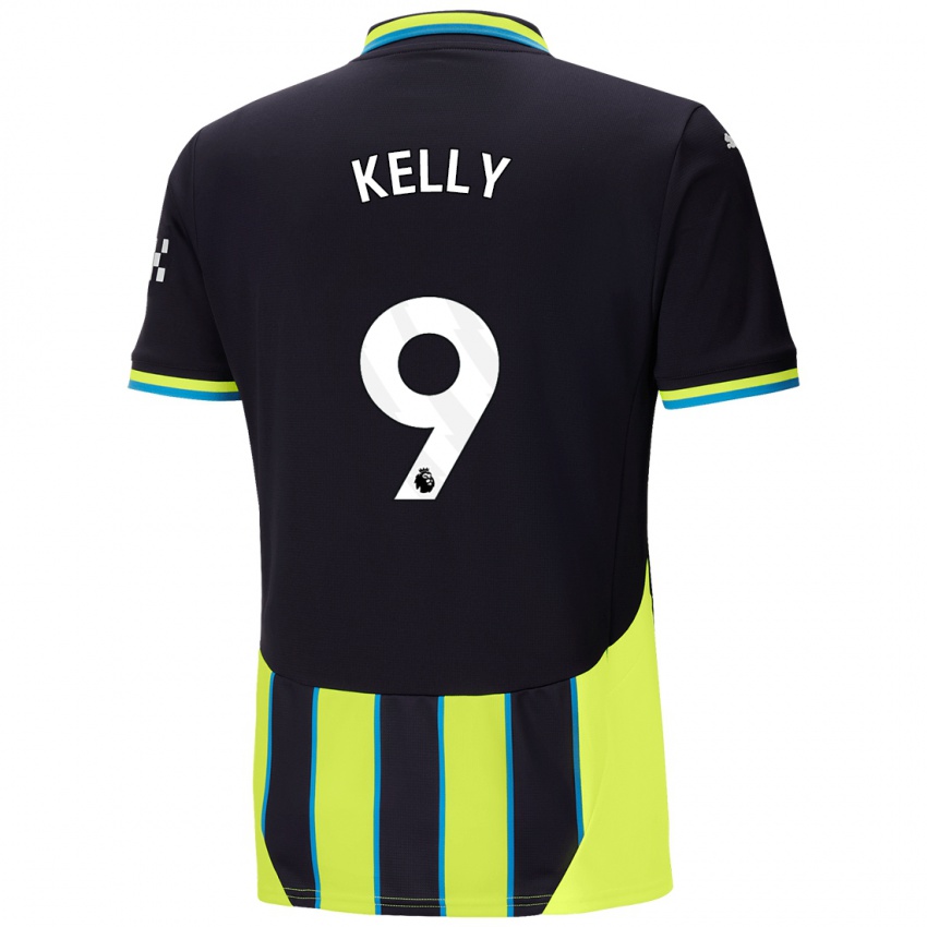 Kvinder Chloe Kelly #9 Blå Gul Udebane Spillertrøjer 2024/25 Trøje T-Shirt