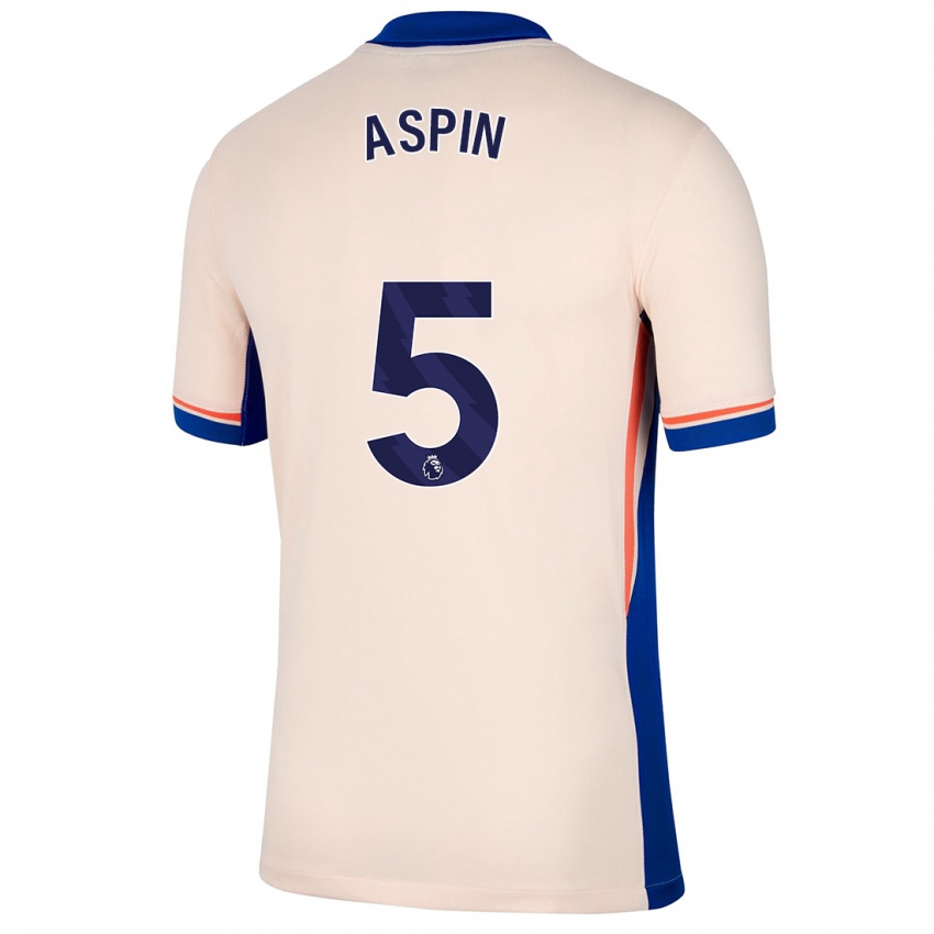 Kvinder Brooke Aspin #5 Lys Beige Udebane Spillertrøjer 2024/25 Trøje T-Shirt