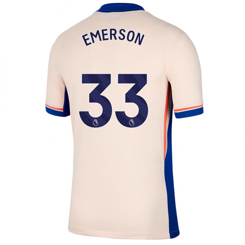 Kvinder Emerson #33 Lys Beige Udebane Spillertrøjer 2024/25 Trøje T-Shirt