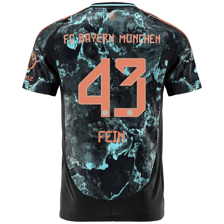 Kvinder Adrian Fein #43 Sort Udebane Spillertrøjer 2024/25 Trøje T-Shirt