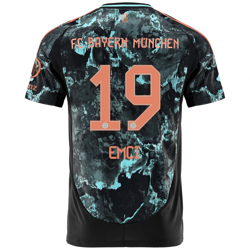 Kvinder Ben Emci #19 Sort Udebane Spillertrøjer 2024/25 Trøje T-Shirt