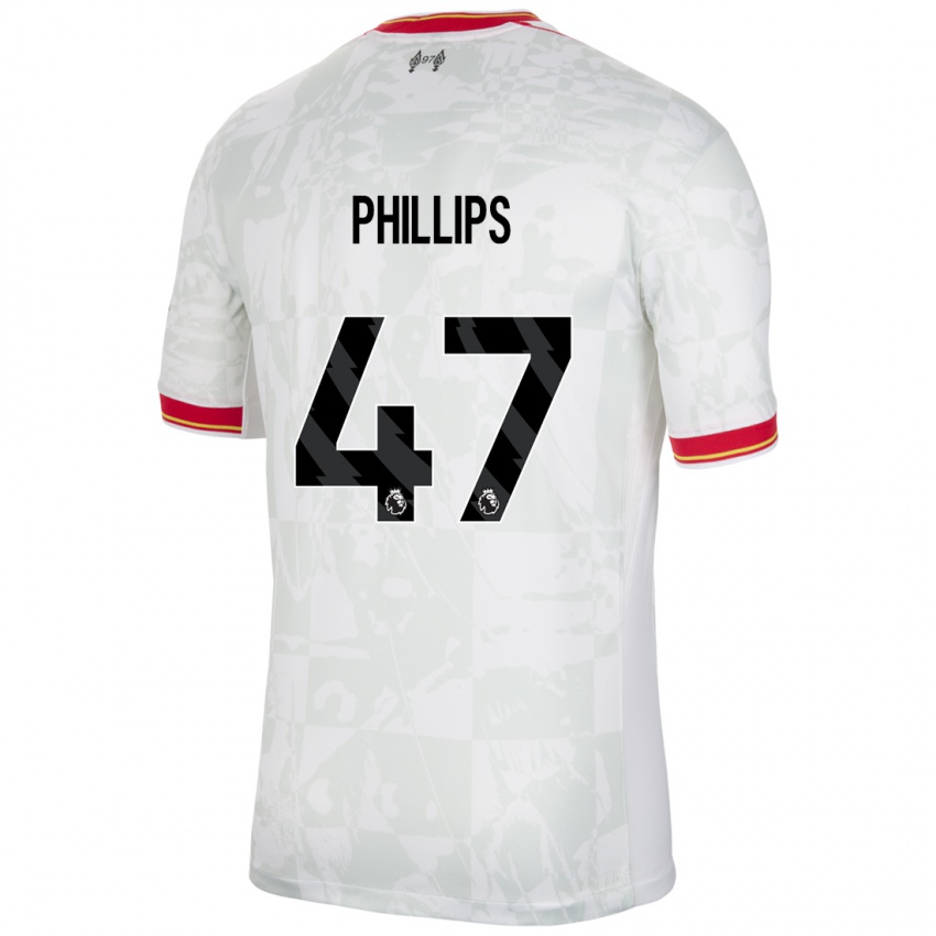 Kvinder Nathaniel Phillips #47 Hvid Rød Sort Tredje Sæt Spillertrøjer 2024/25 Trøje T-Shirt