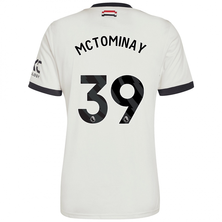 Kvinder Scott Mctominay #39 Råhvid Tredje Sæt Spillertrøjer 2024/25 Trøje T-Shirt