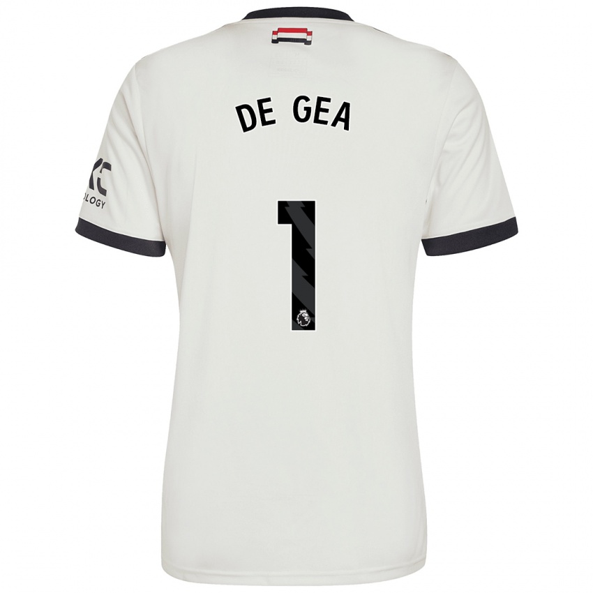 Kvinder David De Gea #1 Råhvid Tredje Sæt Spillertrøjer 2024/25 Trøje T-Shirt