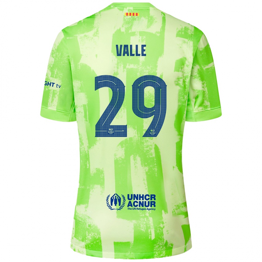 Kvinder Álex Valle #29 Lime Tredje Sæt Spillertrøjer 2024/25 Trøje T-Shirt