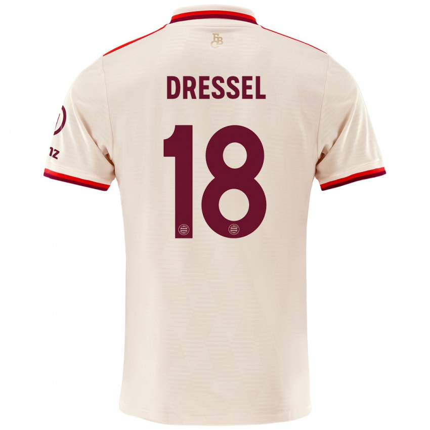 Kvinder Timon Dressel #18 Linned Tredje Sæt Spillertrøjer 2024/25 Trøje T-Shirt