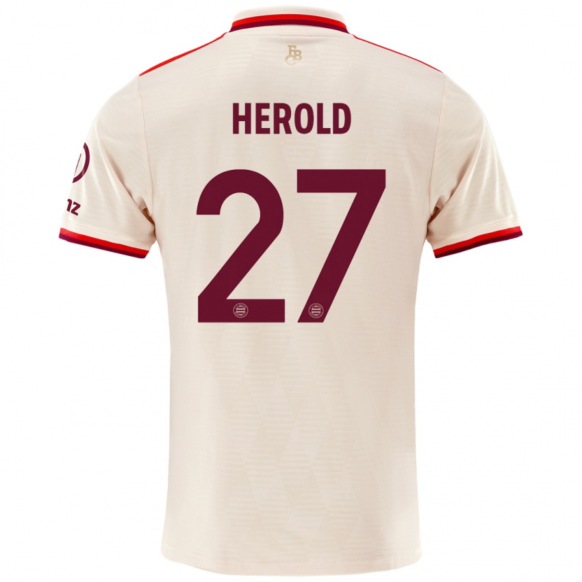 Kvinder David Herold #27 Linned Tredje Sæt Spillertrøjer 2024/25 Trøje T-Shirt