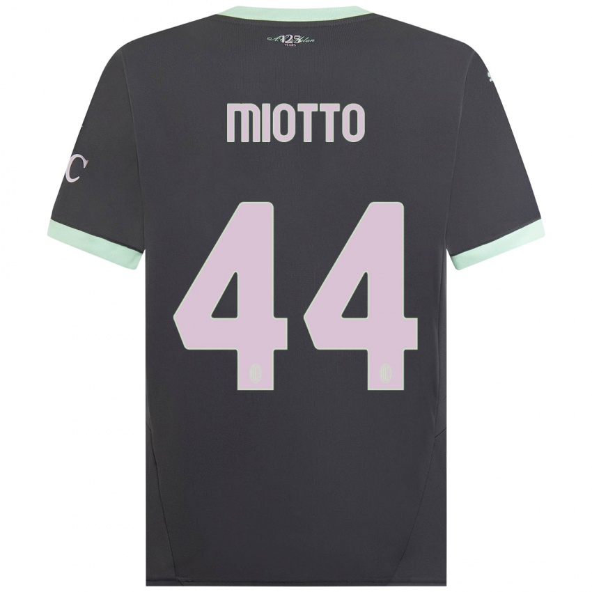 Kvinder Giorgia Miotto #44 Grå Tredje Sæt Spillertrøjer 2024/25 Trøje T-Shirt