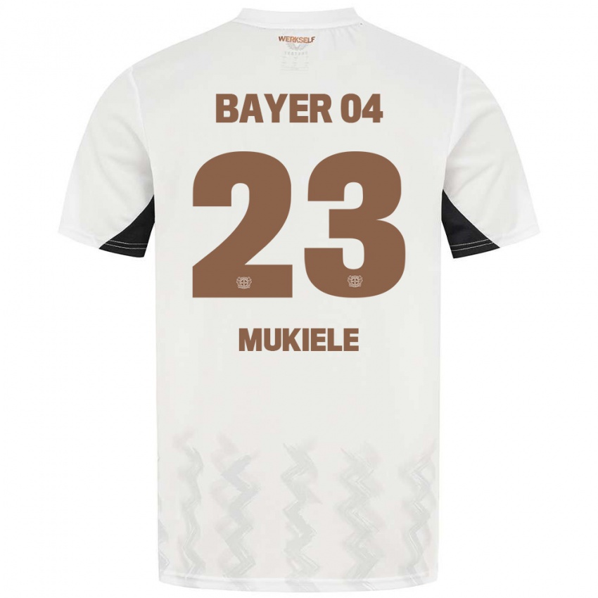 Børn Nordi Mukiele #23 Hvid Blå Rød Udebane Spillertrøjer 2024/25 Trøje T-Shirt