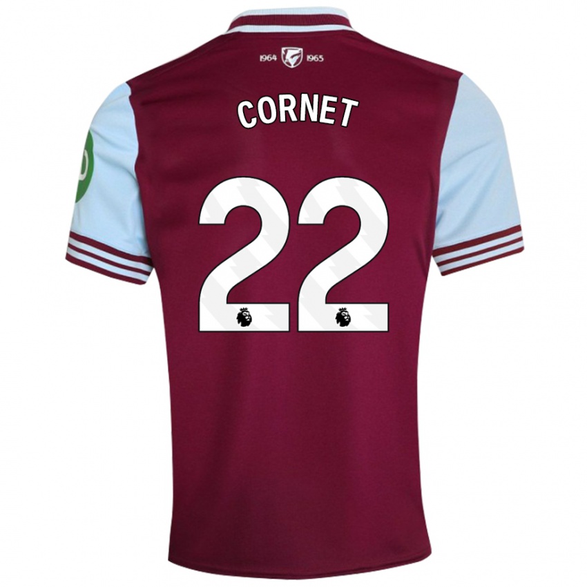 Børn Maxwel Cornet #22 Mørkerød Hjemmebane Spillertrøjer 2024/25 Trøje T-Shirt