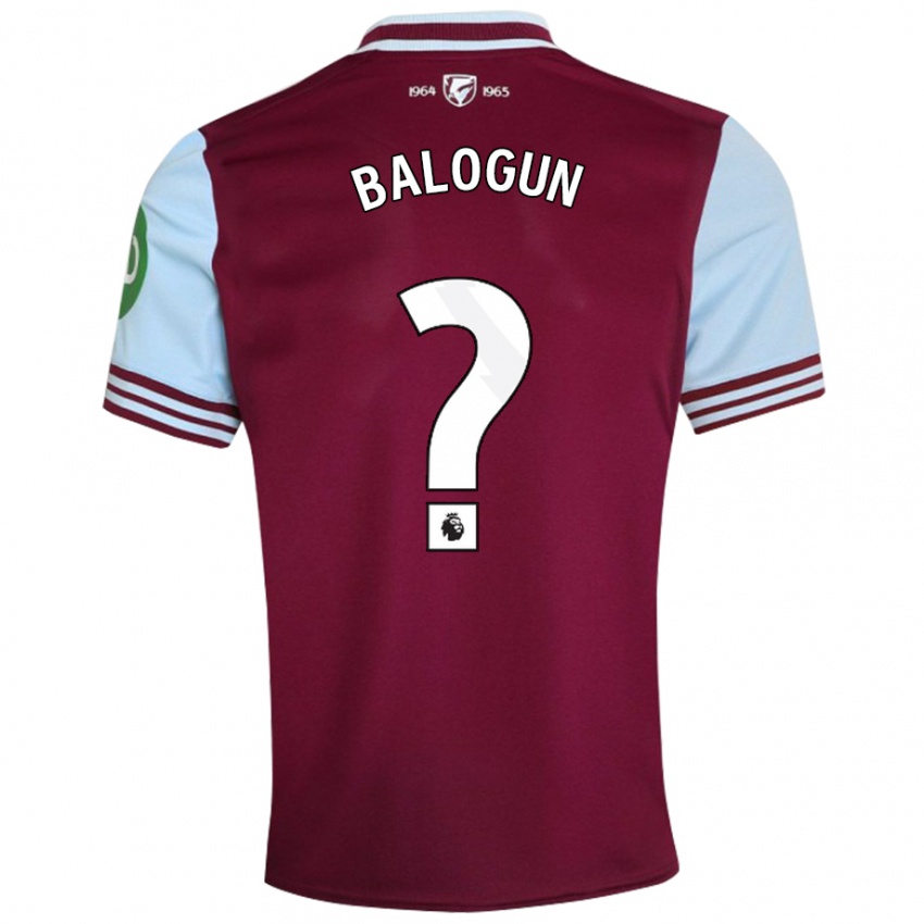 Børn Majid Balogun #0 Mørkerød Hjemmebane Spillertrøjer 2024/25 Trøje T-Shirt