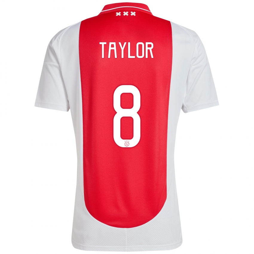 Børn Kenneth Taylor #8 Rød Hvid Hjemmebane Spillertrøjer 2024/25 Trøje T-Shirt