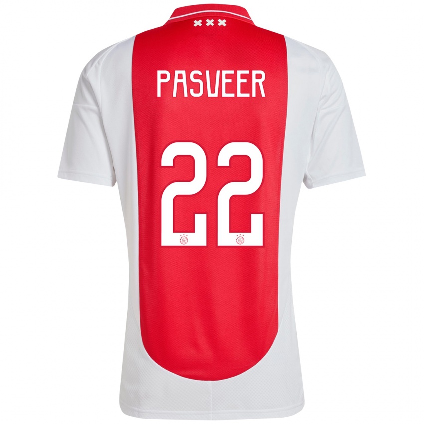 Børn Remko Pasveer #22 Rød Hvid Hjemmebane Spillertrøjer 2024/25 Trøje T-Shirt