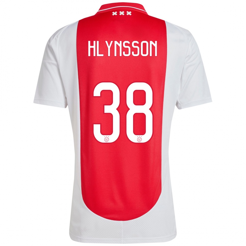 Børn Kristian Hlynsson #38 Rød Hvid Hjemmebane Spillertrøjer 2024/25 Trøje T-Shirt