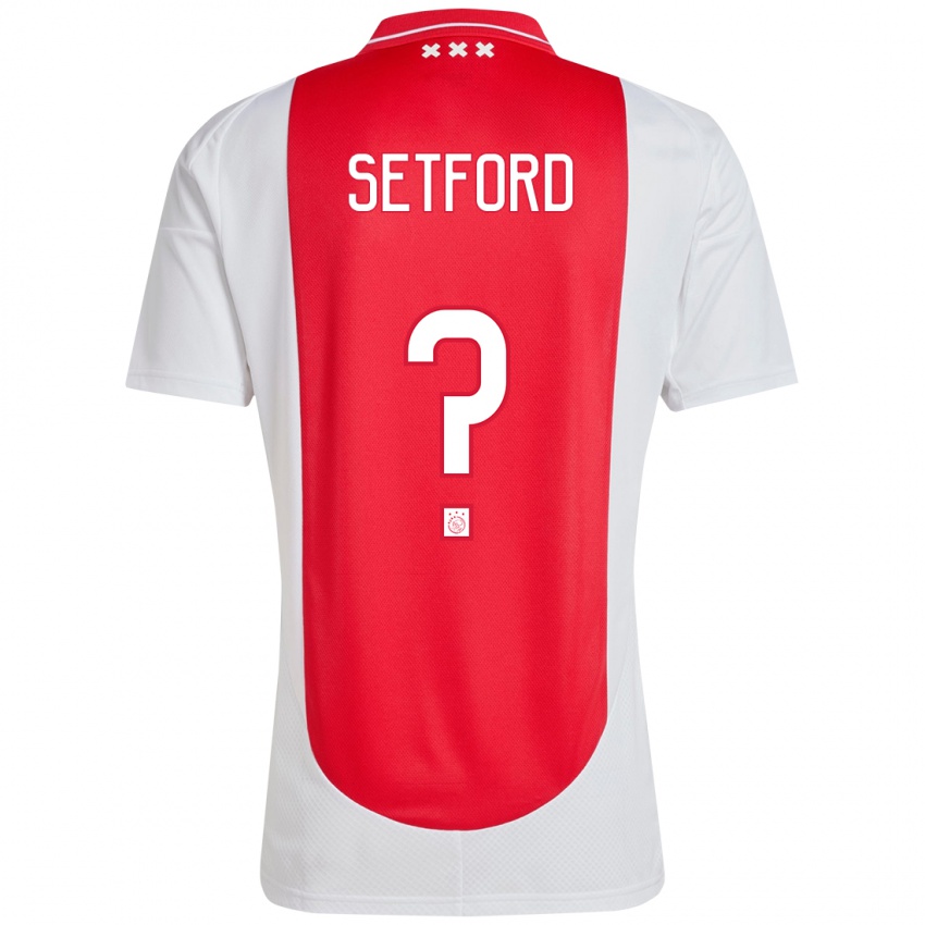 Børn Charlie Setford #0 Rød Hvid Hjemmebane Spillertrøjer 2024/25 Trøje T-Shirt