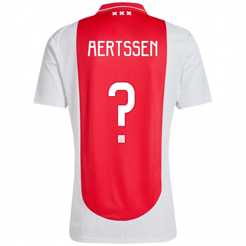 Børn Olivier Aertssen #0 Rød Hvid Hjemmebane Spillertrøjer 2024/25 Trøje T-Shirt