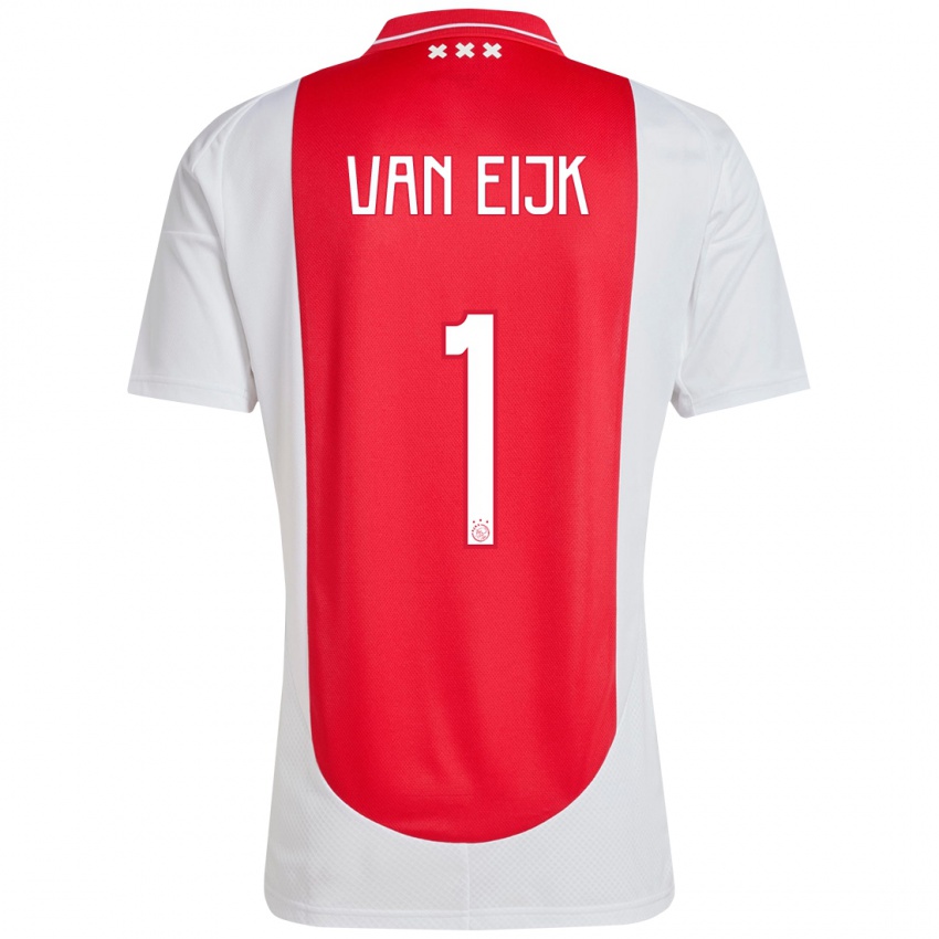 Børn Regina Van Eijk #1 Rød Hvid Hjemmebane Spillertrøjer 2024/25 Trøje T-Shirt