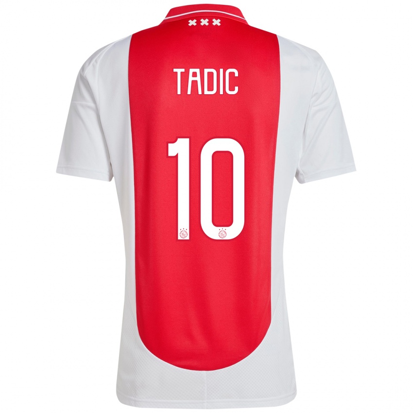 Børn Dusan Tadic #10 Rød Hvid Hjemmebane Spillertrøjer 2024/25 Trøje T-Shirt