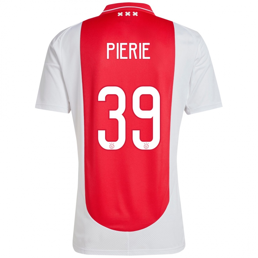 Børn Kik Pierie #39 Rød Hvid Hjemmebane Spillertrøjer 2024/25 Trøje T-Shirt