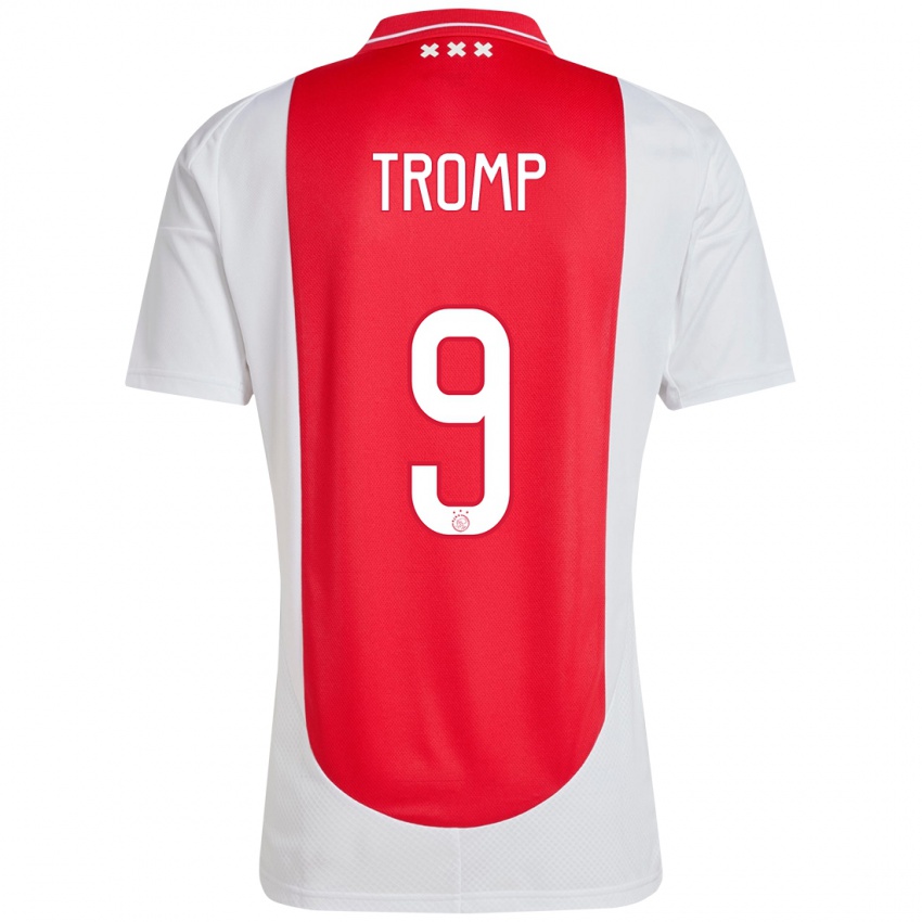 Børn Nikita Tromp #9 Rød Hvid Hjemmebane Spillertrøjer 2024/25 Trøje T-Shirt