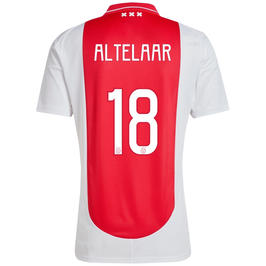 Børn Jamie Altelaar #18 Rød Hvid Hjemmebane Spillertrøjer 2024/25 Trøje T-Shirt