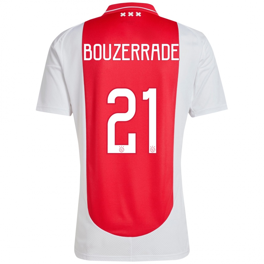 Børn Zaina Bouzerrade #21 Rød Hvid Hjemmebane Spillertrøjer 2024/25 Trøje T-Shirt