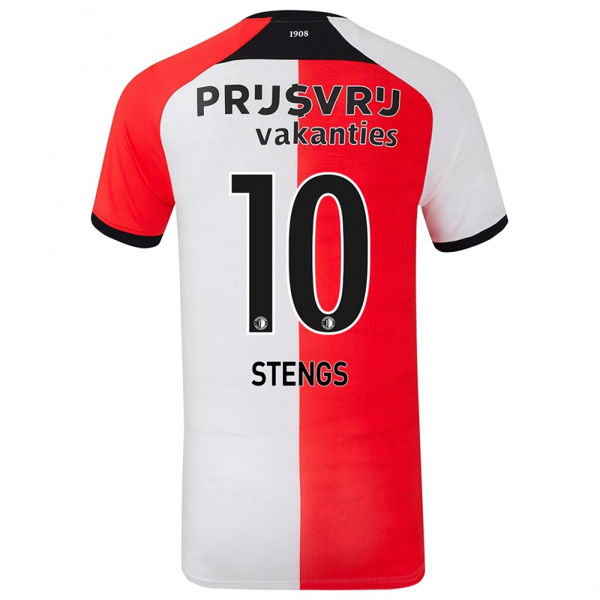 Børn Calvin Stengs #10 Rød Hvid Hjemmebane Spillertrøjer 2024/25 Trøje T-Shirt