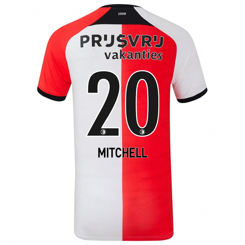 Børn Jeyland Mitchell #20 Rød Hvid Hjemmebane Spillertrøjer 2024/25 Trøje T-Shirt