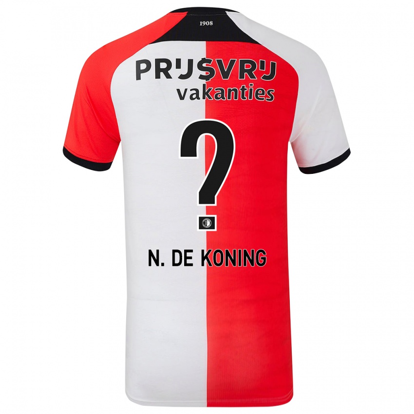 Børn Nick De Koning #0 Rød Hvid Hjemmebane Spillertrøjer 2024/25 Trøje T-Shirt