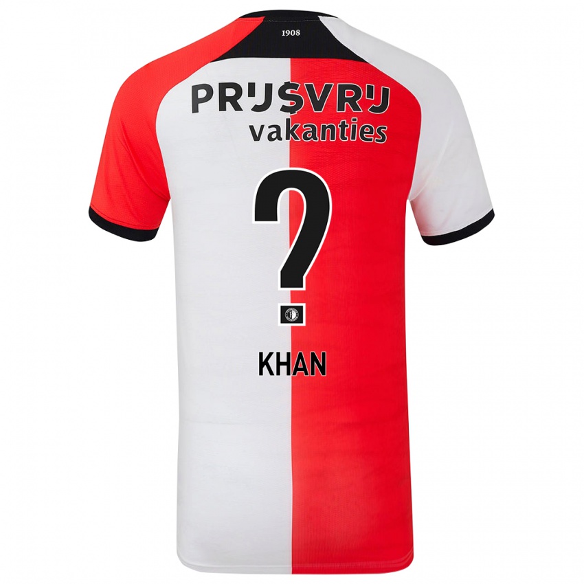 Børn Kevin Khan #0 Rød Hvid Hjemmebane Spillertrøjer 2024/25 Trøje T-Shirt