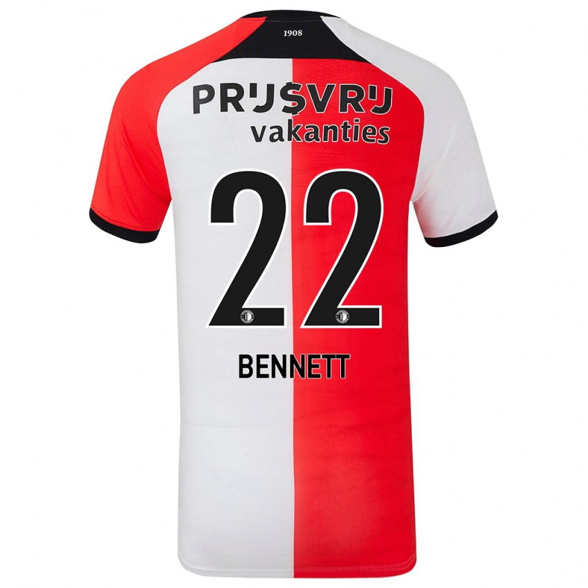 Børn Walter Bennett #22 Rød Hvid Hjemmebane Spillertrøjer 2024/25 Trøje T-Shirt