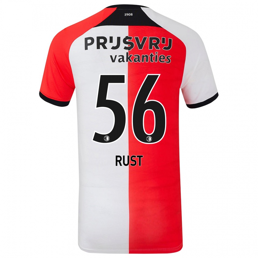 Børn Fabiano Rust #56 Rød Hvid Hjemmebane Spillertrøjer 2024/25 Trøje T-Shirt