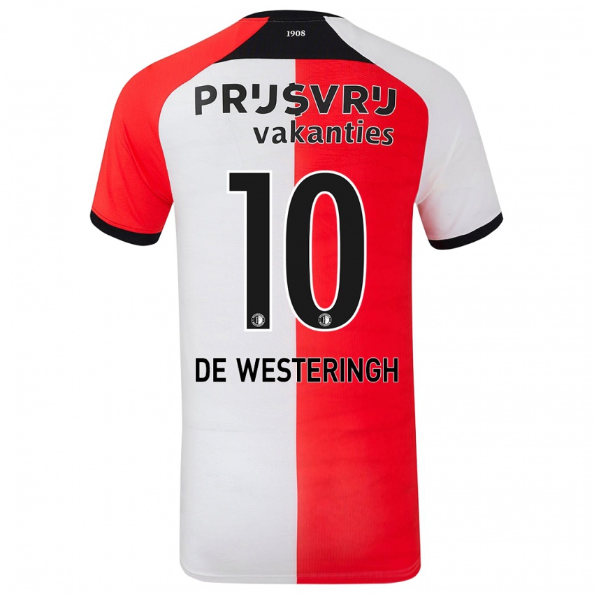 Børn Kirsten Van De Westeringh #10 Rød Hvid Hjemmebane Spillertrøjer 2024/25 Trøje T-Shirt