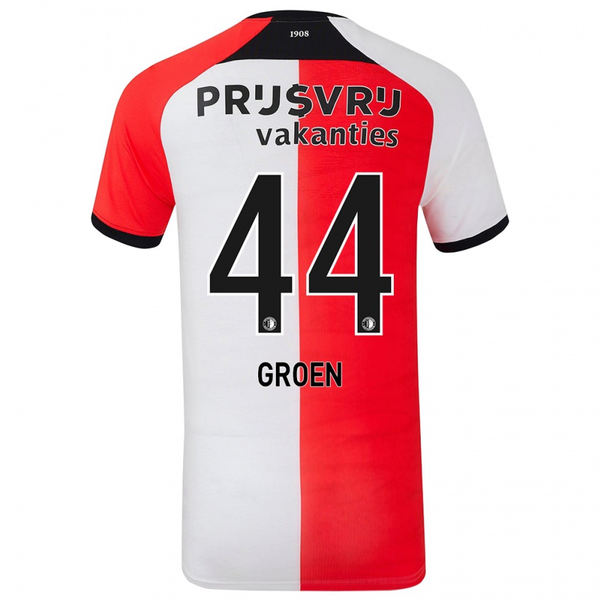 Børn Nesto Groen #44 Rød Hvid Hjemmebane Spillertrøjer 2024/25 Trøje T-Shirt