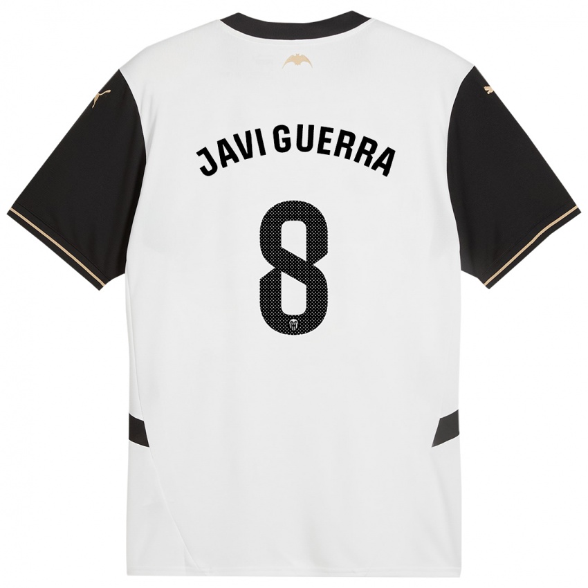 Børn Javi Guerra #8 Hvid Sort Hjemmebane Spillertrøjer 2024/25 Trøje T-Shirt