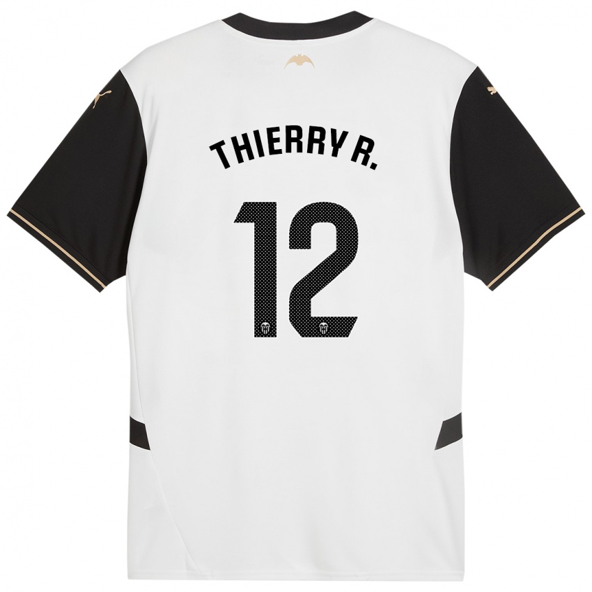 Børn Thierry Correia #12 Hvid Sort Hjemmebane Spillertrøjer 2024/25 Trøje T-Shirt