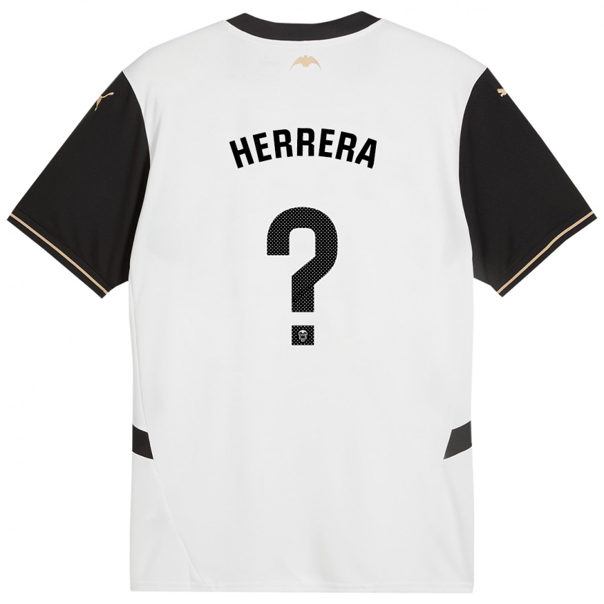 Børn Iker Herrera #0 Hvid Sort Hjemmebane Spillertrøjer 2024/25 Trøje T-Shirt