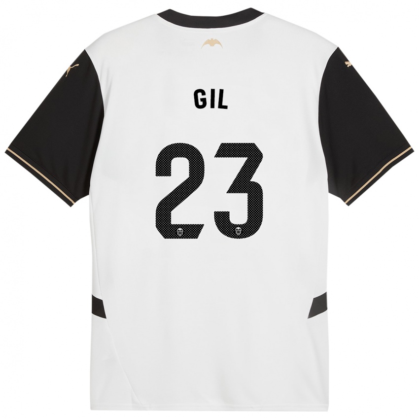 Børn Elena Gil #23 Hvid Sort Hjemmebane Spillertrøjer 2024/25 Trøje T-Shirt