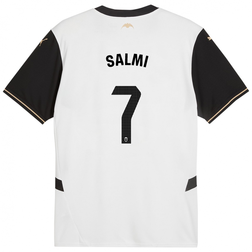 Børn Iina Salmi #7 Hvid Sort Hjemmebane Spillertrøjer 2024/25 Trøje T-Shirt