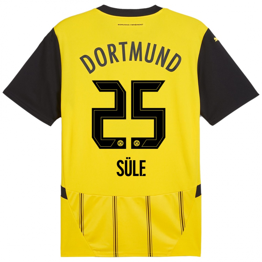 Børn Niklas Sule #25 Gul Sort Hjemmebane Spillertrøjer 2024/25 Trøje T-Shirt