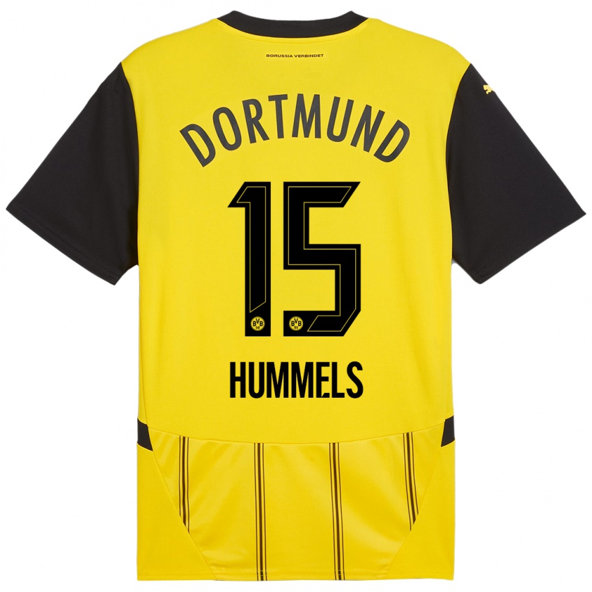 Børn Mats Hummels #15 Gul Sort Hjemmebane Spillertrøjer 2024/25 Trøje T-Shirt