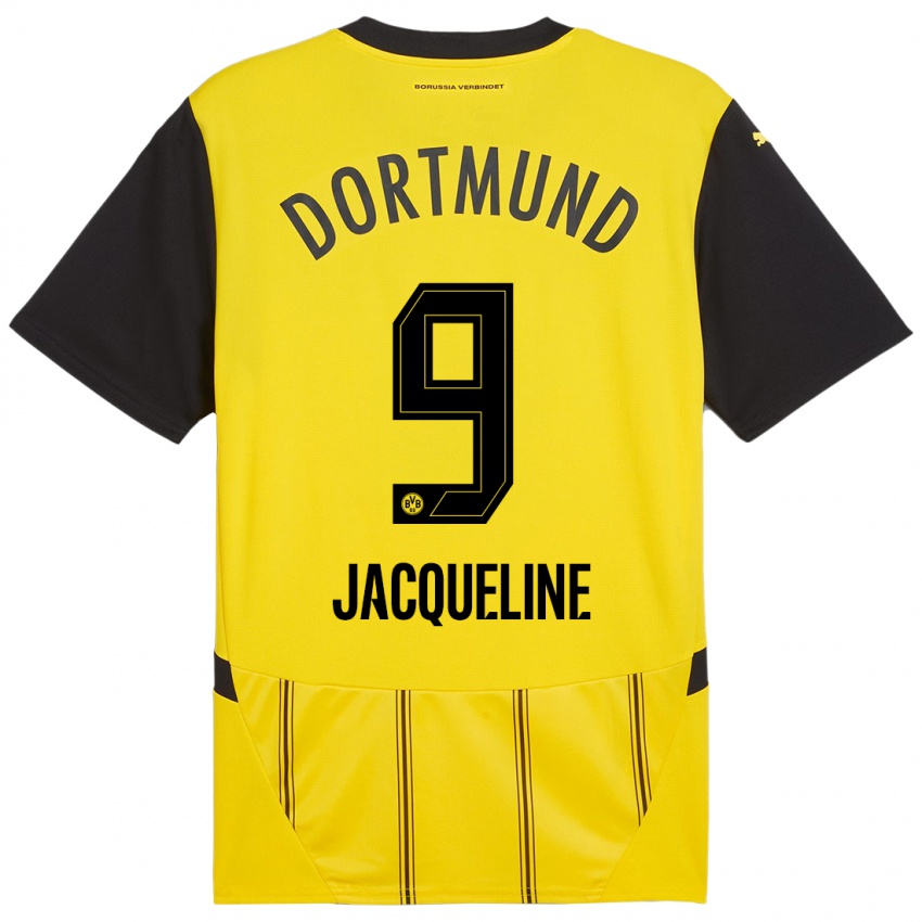 Børn Moreno Jacqueline #9 Gul Sort Hjemmebane Spillertrøjer 2024/25 Trøje T-Shirt